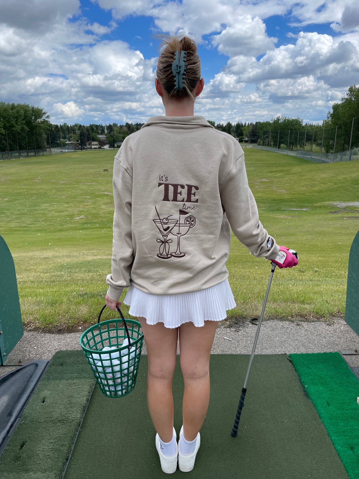 it's TEE time 1/4 neck zip