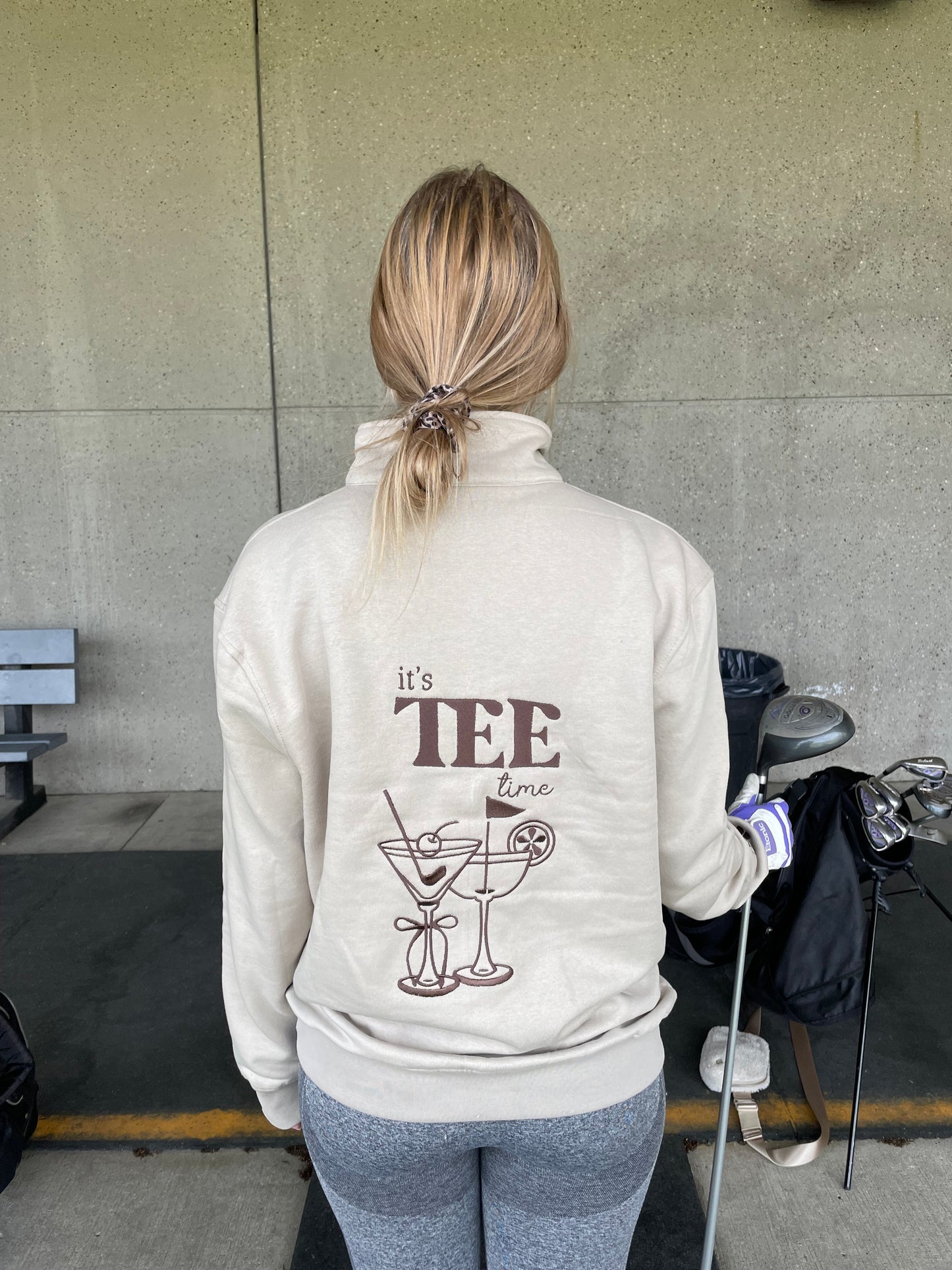 it's TEE time 1/4 neck zip