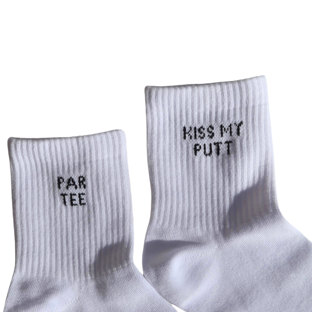 KISS MY PUTT / PAR TEE WOMENS GOLF SOCKS