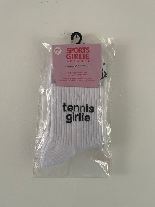 Tennis girlie words socks