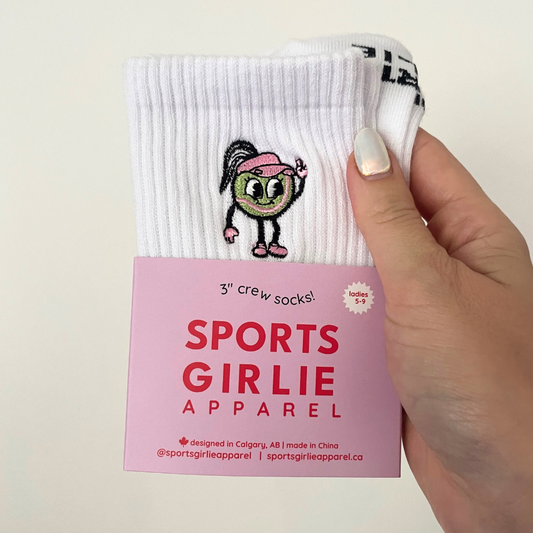 Tennis girlie cartoon socks