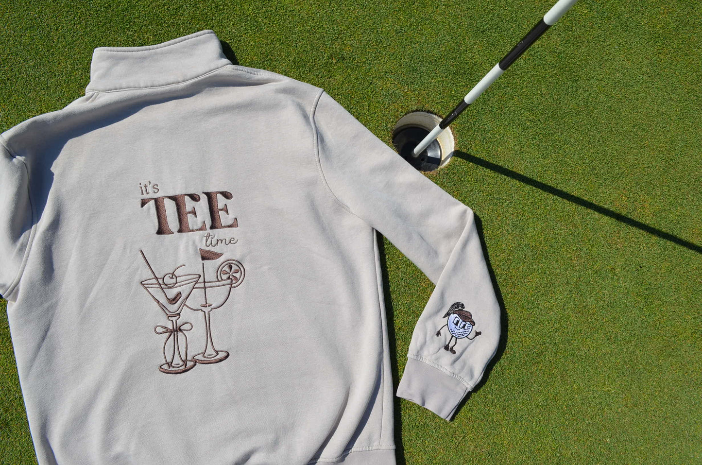 it's TEE time 1/4 neck zip