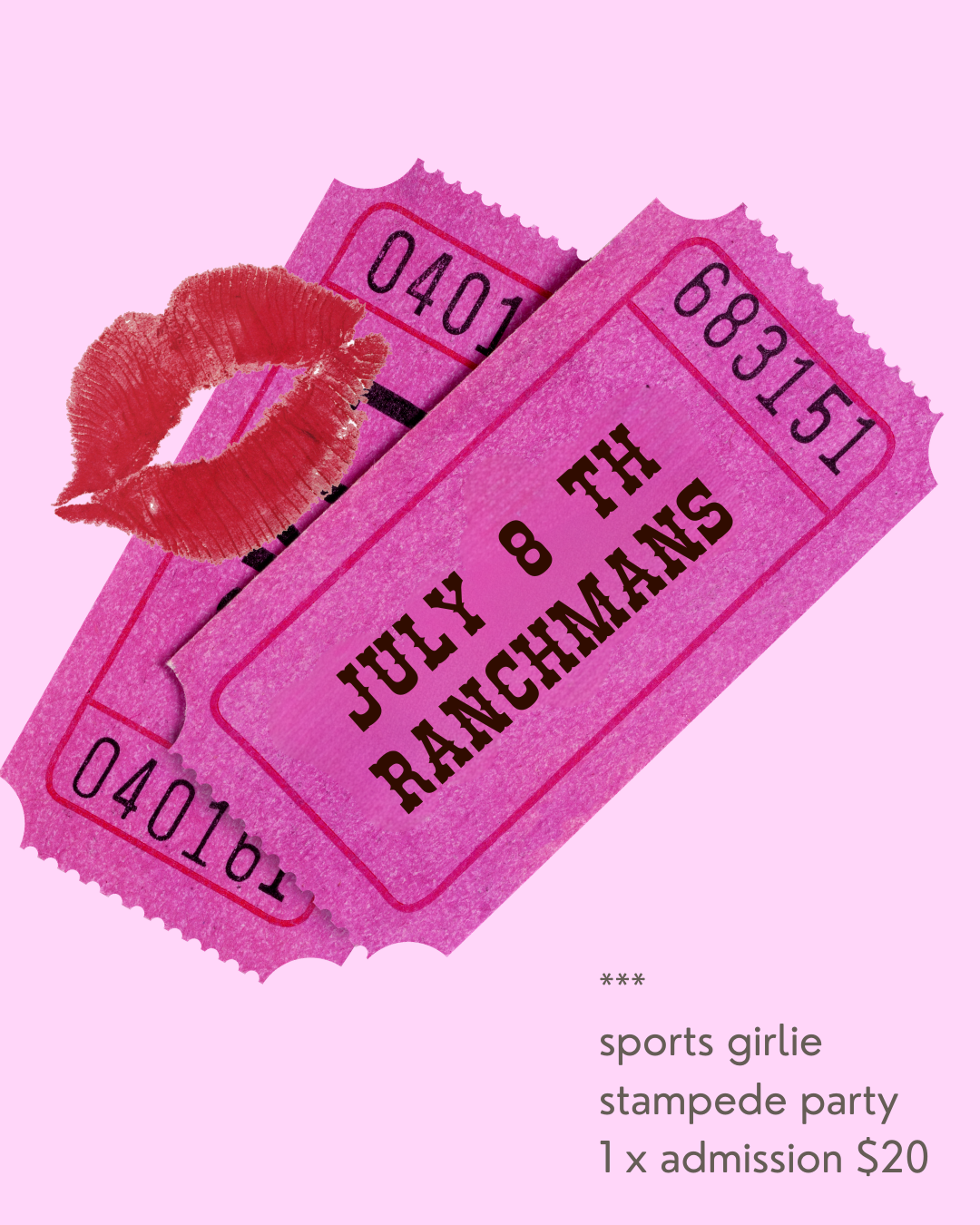 SPORTS GIRLIE STAMPEDE PARTY !!!! July 8th