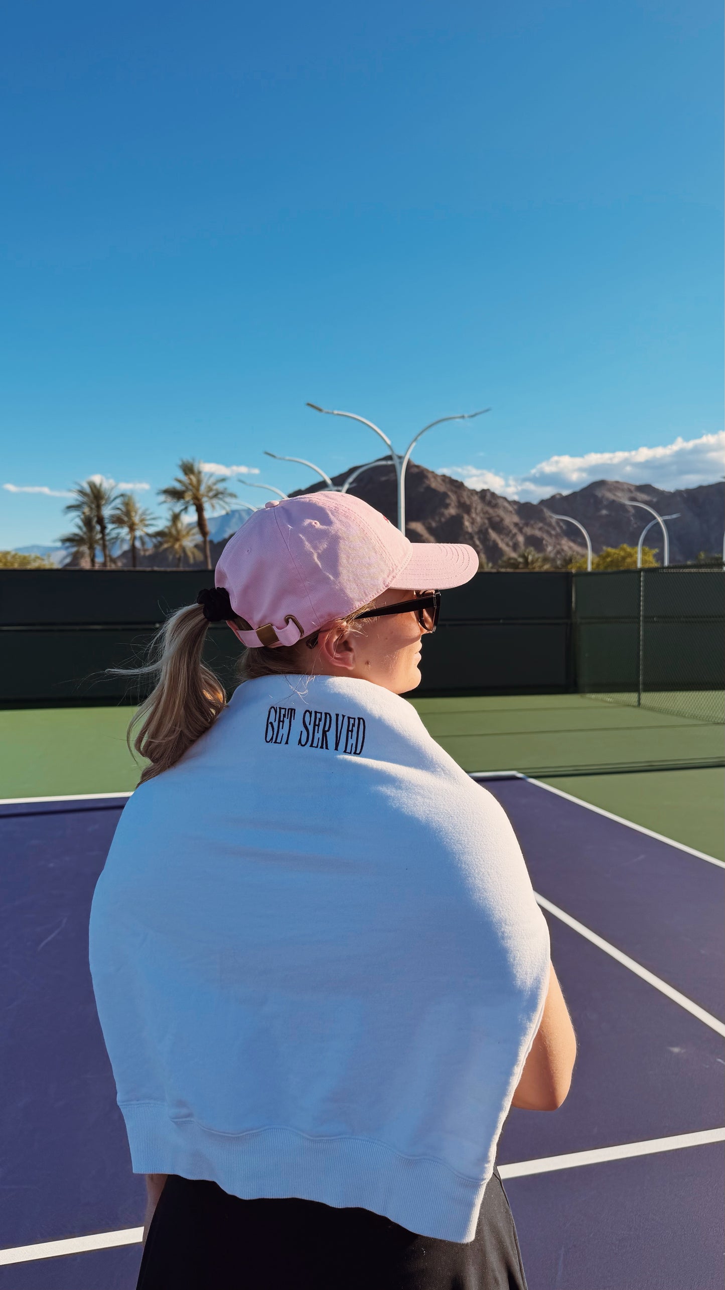 Courts in session/get served  crewneck + FREE TENNIS SOCKS