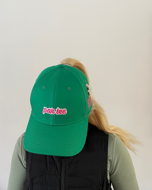 PAR TEE HAT GREEN & PINK