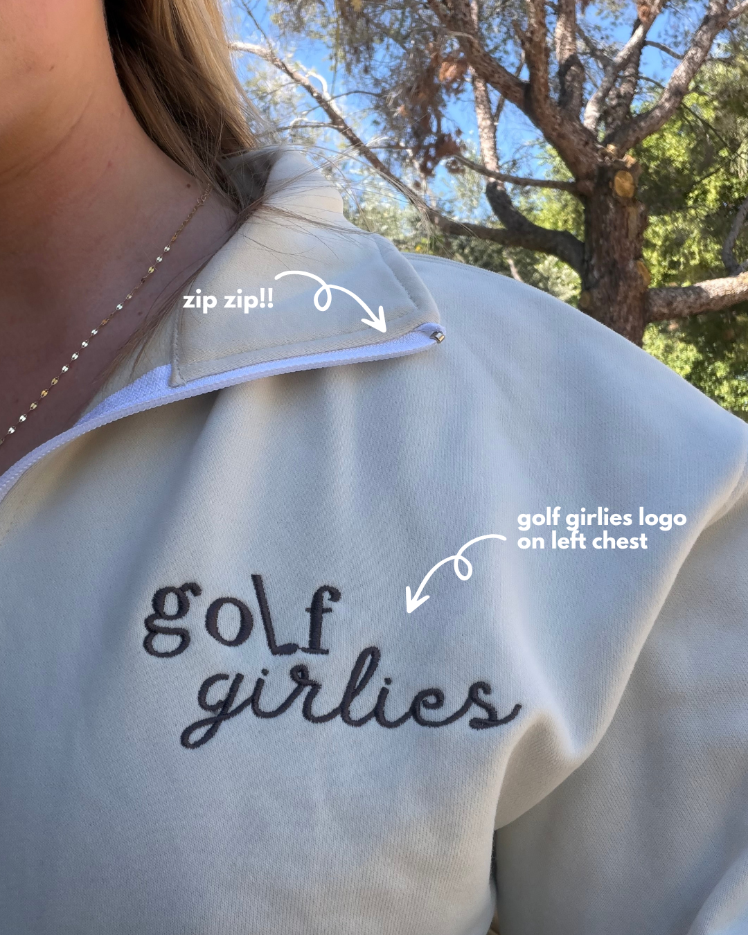 it's TEE time 1/4 neck zip