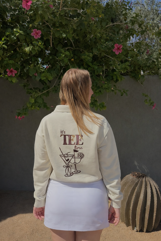 it's TEE time 1/4 neck zip