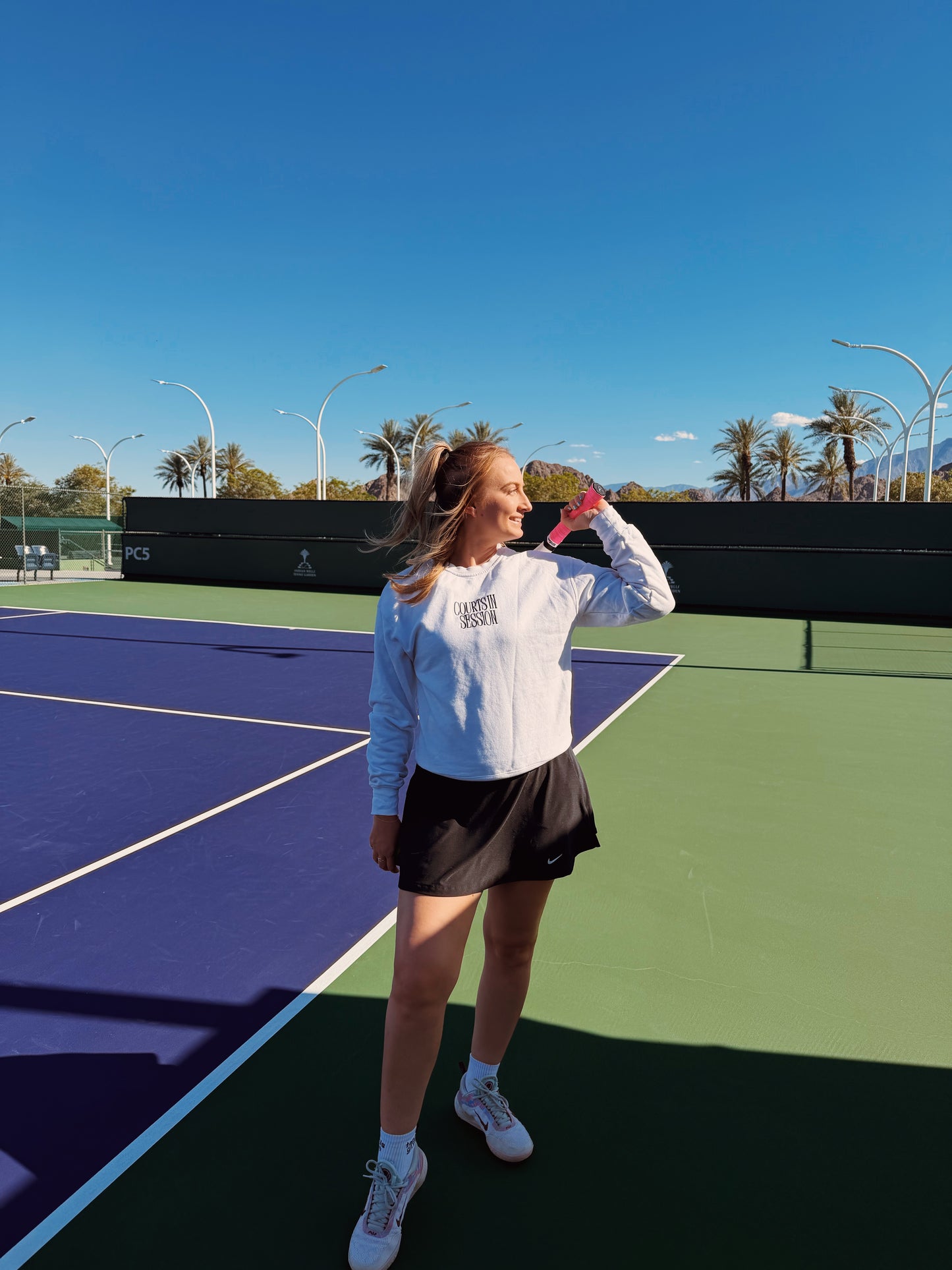 Courts in session/get served  crewneck + FREE TENNIS SOCKS