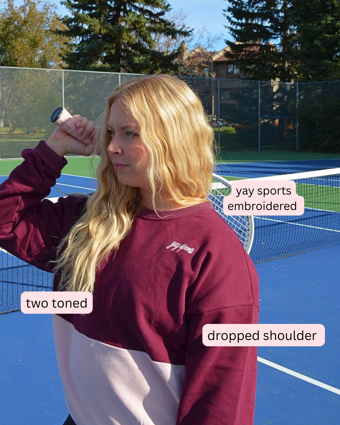 CLUB sports girlie crewneck