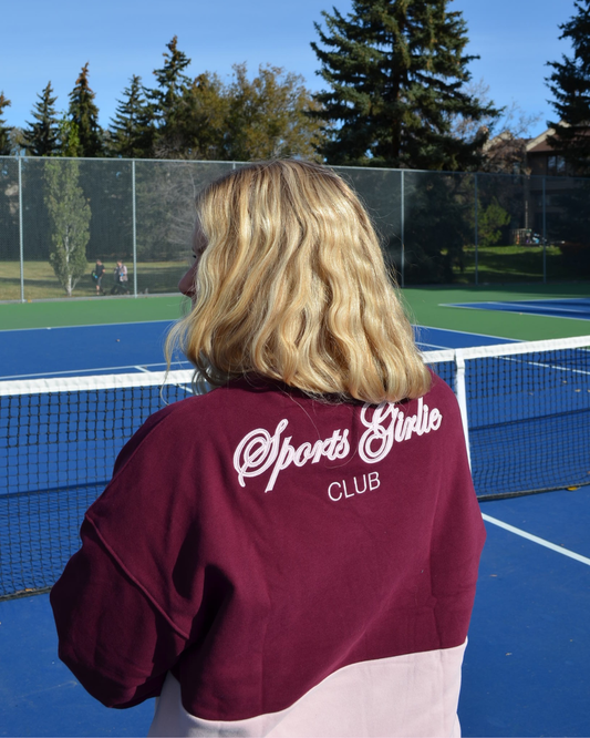 CLUB sports girlie crewneck