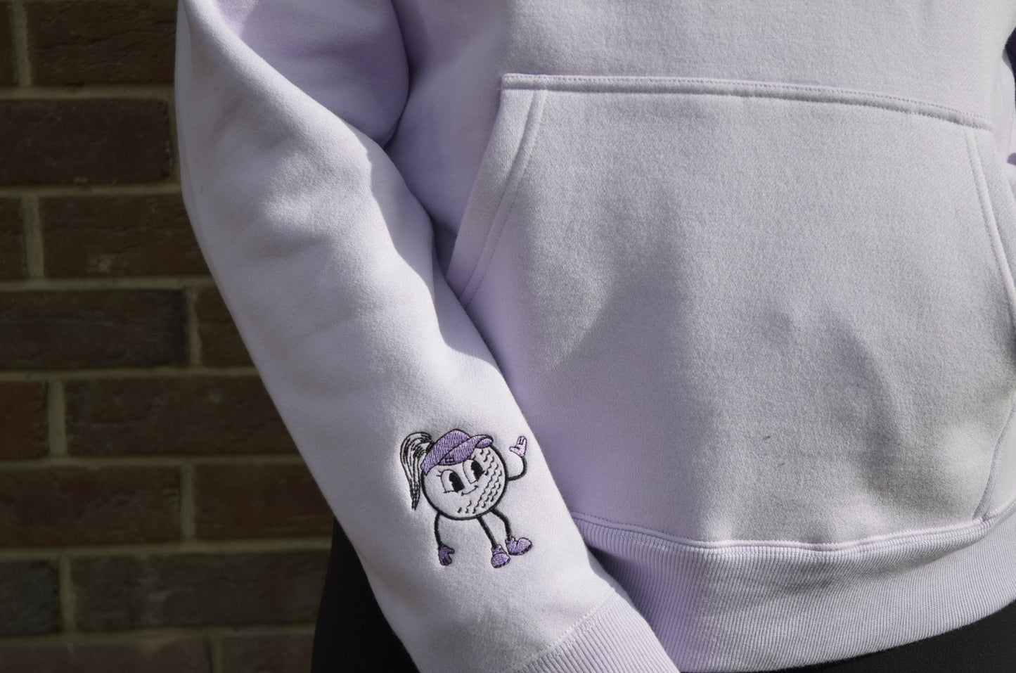 LILAC - kiss my putt golf 1/4 zip sweater