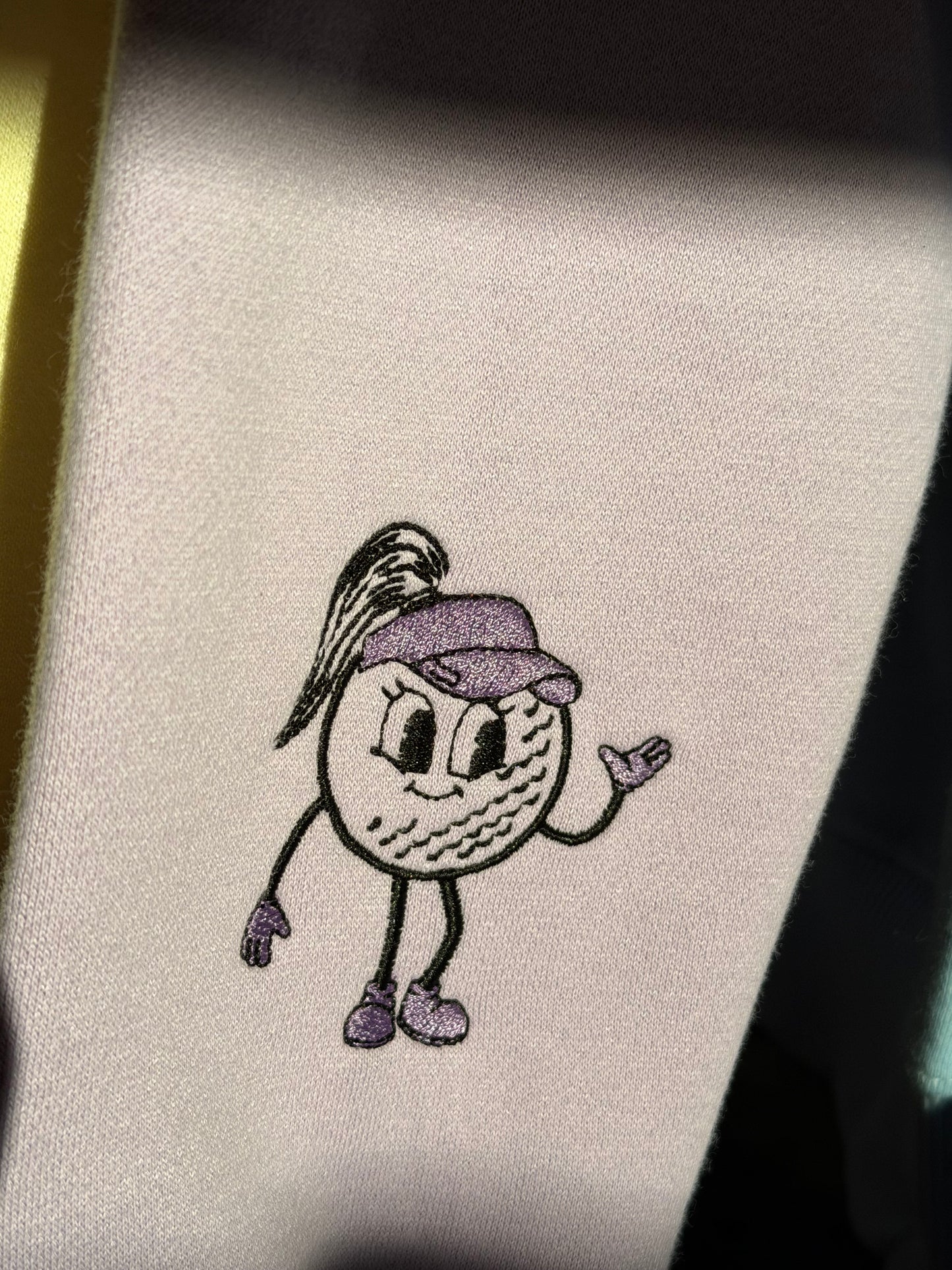 LILAC - kiss my putt golf 1/4 zip sweater