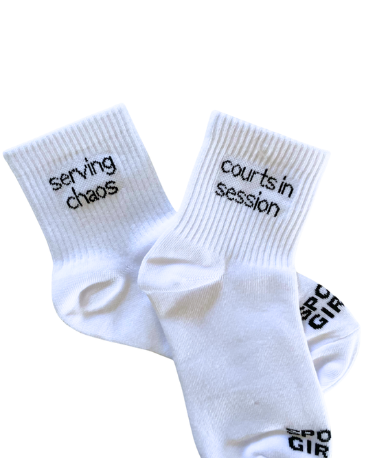 COURTS IN SESSION/ SERVING CHAOS socks