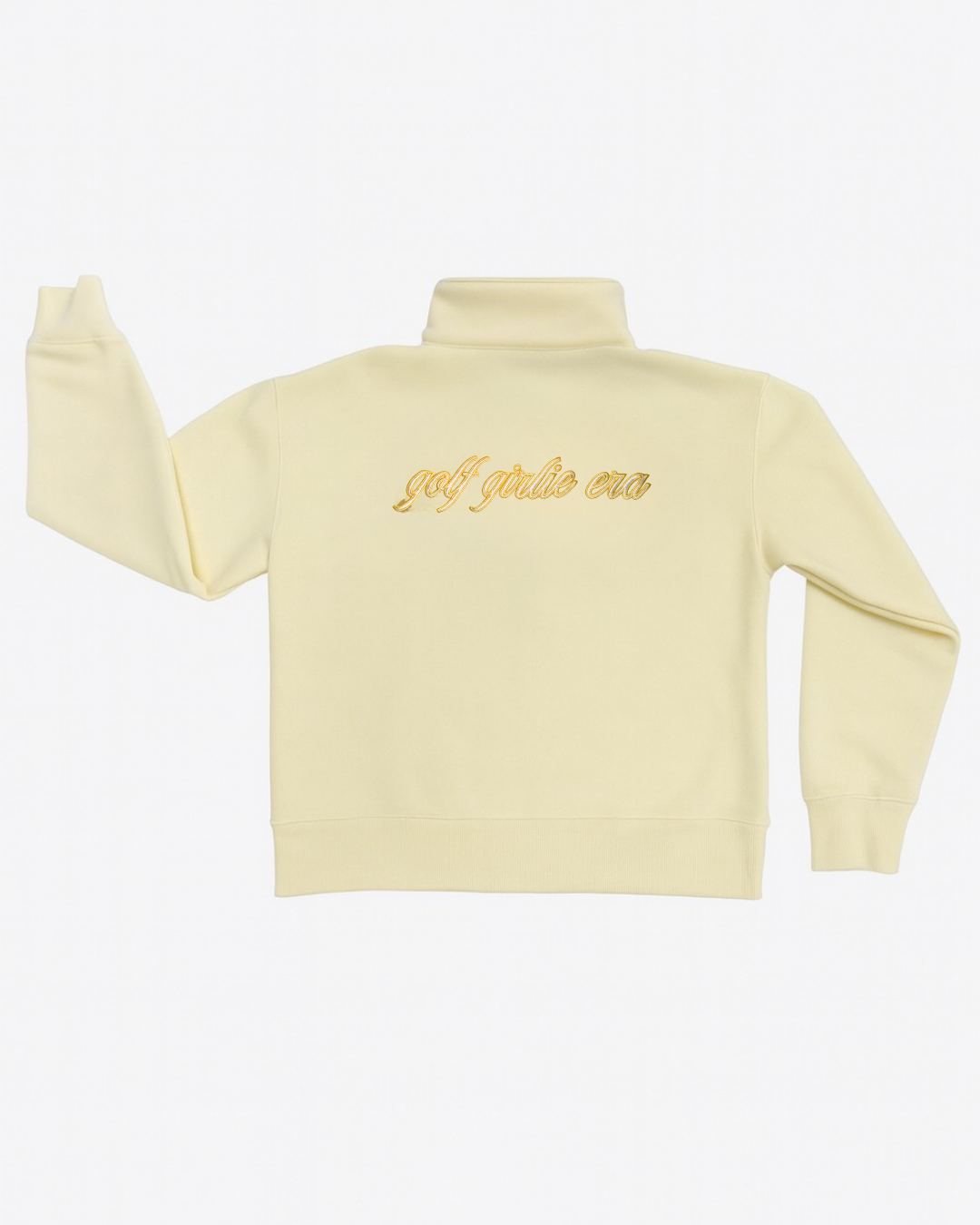 BUTTER YELLOW - golf girlie era 1/4 zip sweater