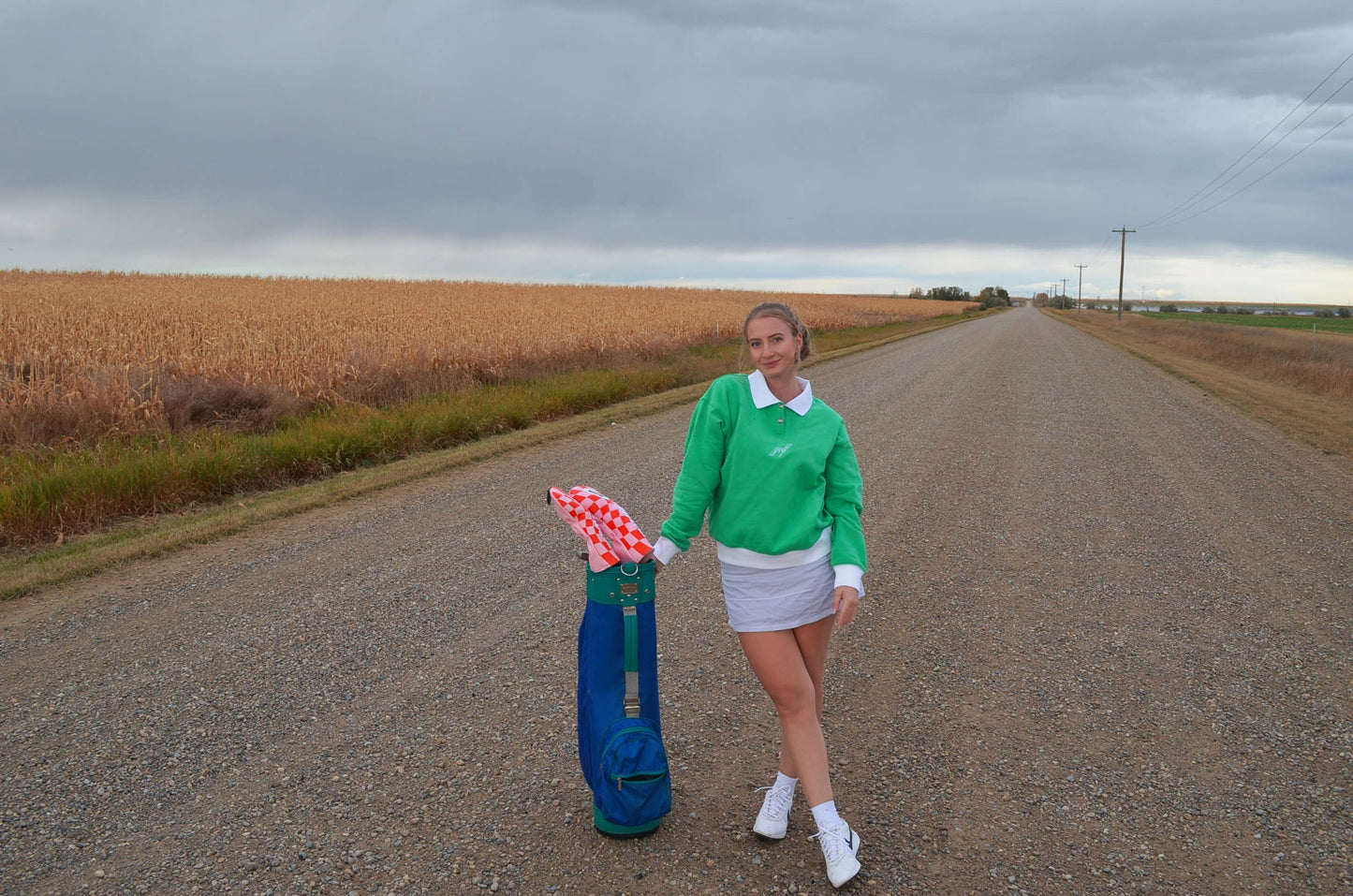 Greenside classic - snap collared sweatshirt