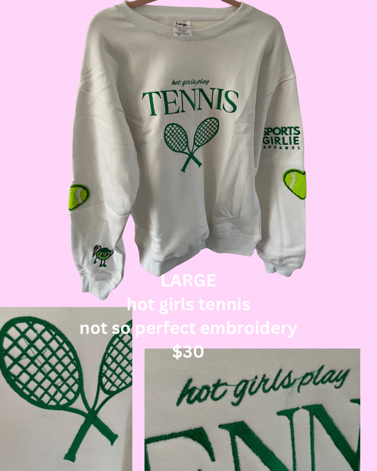 LARGE hot girls play tennis (sample sale)