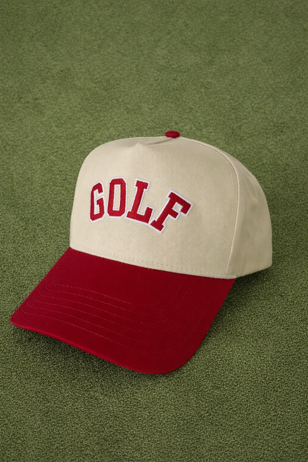 GOLF trucker hat (beige & red) unisex