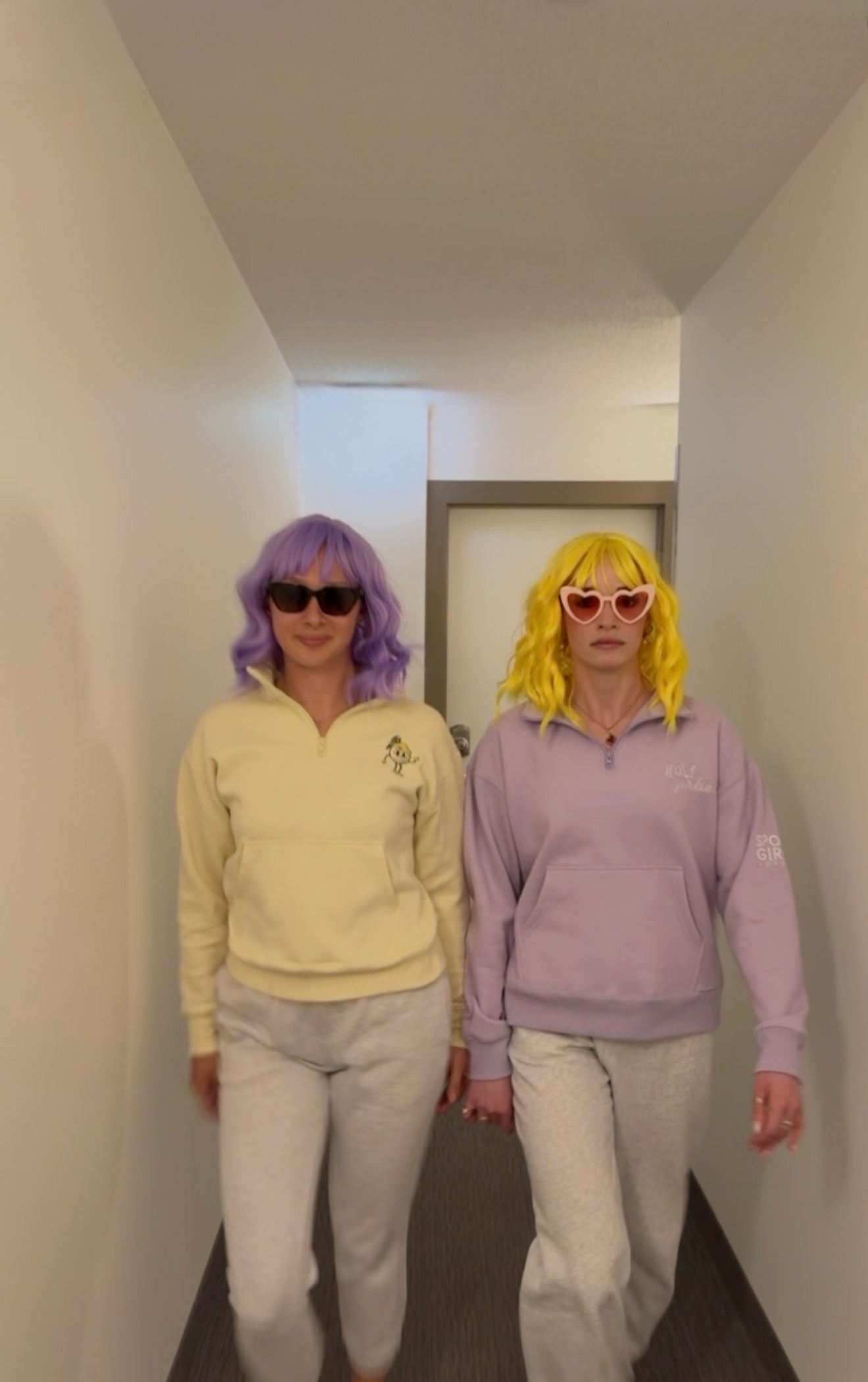 BUTTER YELLOW - golf girlie era 1/4 zip sweater