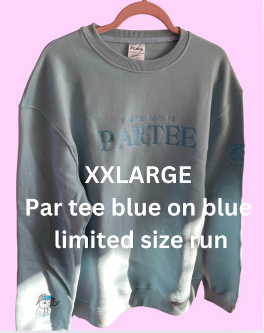 XXLARGE blue par tee (sample sale)