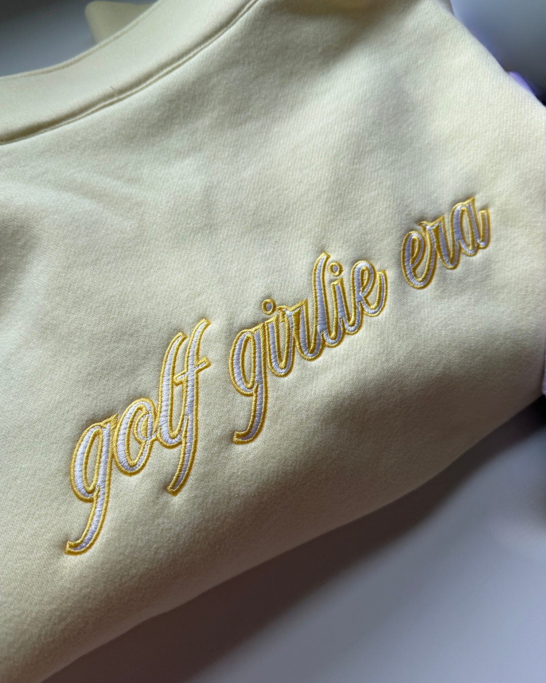 BUTTER YELLOW - golf girlie era 1/4 zip sweater